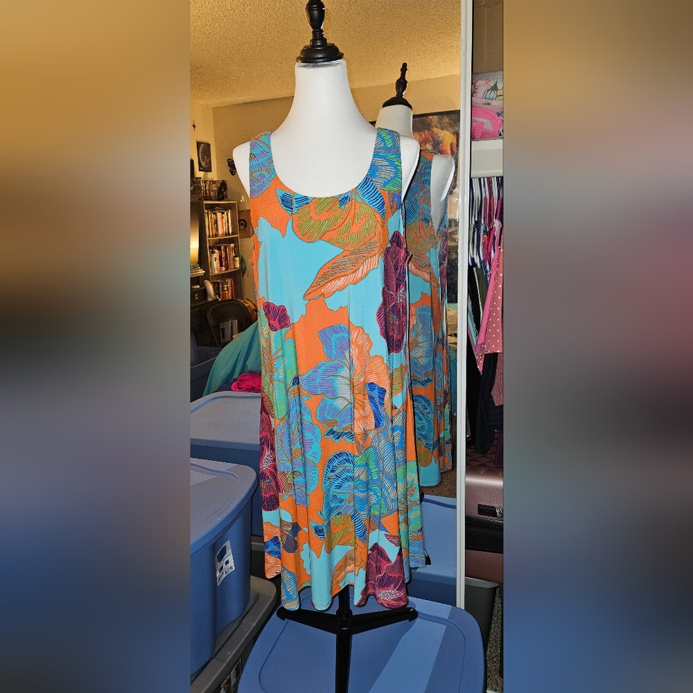 NineWest Vibrant Floral Midi Dress